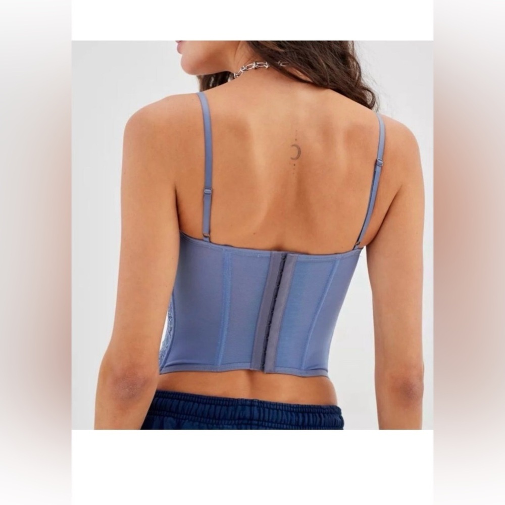 Urban Outfitters Out From Under Modern Love Blue Corset Top , Small - Picture 4 of 10